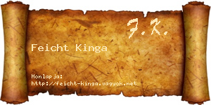 Feicht Kinga névjegykártya